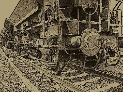 G&uuml;terzug - Eisenbahn in B&uuml;tzow