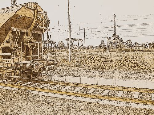 G&uuml;terzug - Eisenbahn in B&uuml;tzow