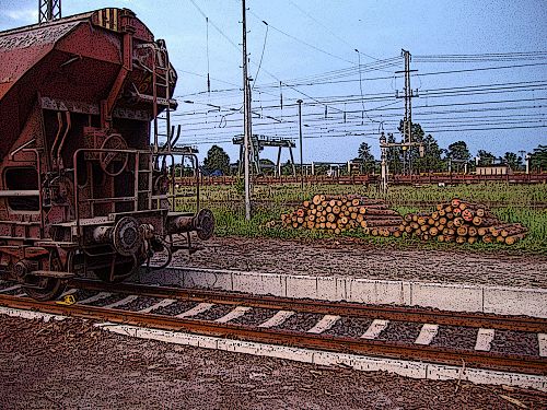 Güterzug - Eisenbahn in Bützow