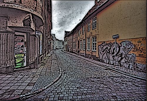 Güstrow in Mecklenburg-Vorpommern - Güstrower Schloß - Kerstingstraße
