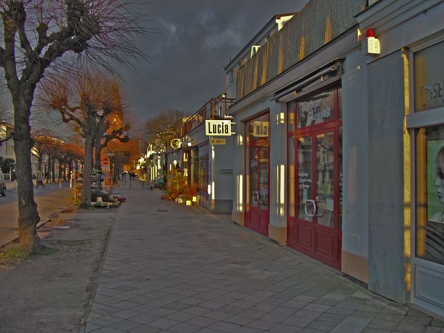 Mühlenstraße in Warnemünde bei Rostock an der Ostsee - Mecklenburg-Vorpommern - Friedrich Franz Straße