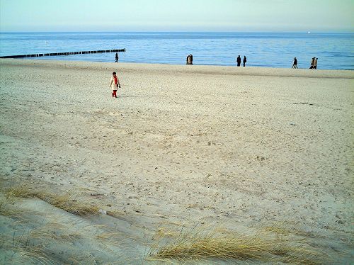 Am Strand von Warnemünde