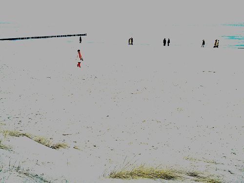 Am Strand von Warnemünde