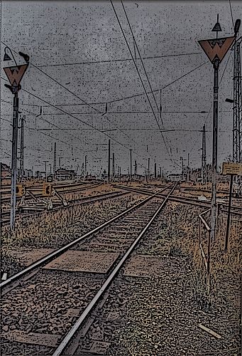 Kontrollzentrum - An den Gleisen beim Wismarer Bahnhof