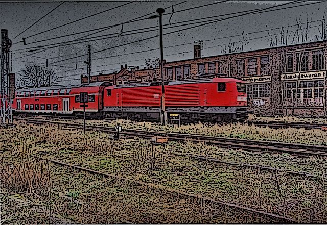 An den Gleisen beim Wismarer Bahnhof