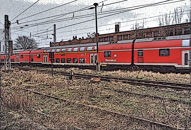 An den Gleisen beim Wismarer Bahnhof