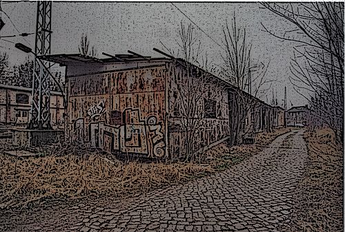 An den Gleisen beim Wismarer Bahnhof