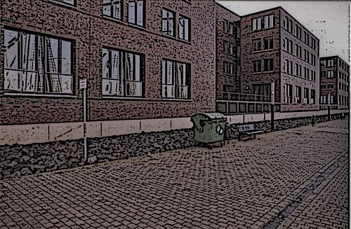 Neue Architektur am Wismarer Hafen - Wismar in Mecklenburg-Vorpommern - Alter Hafen